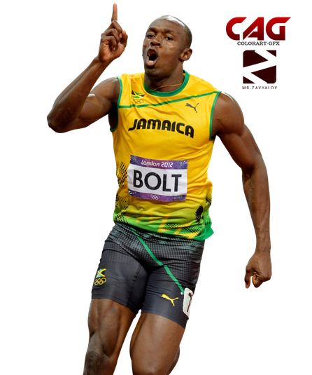 Usain Bolt Png Image (black)