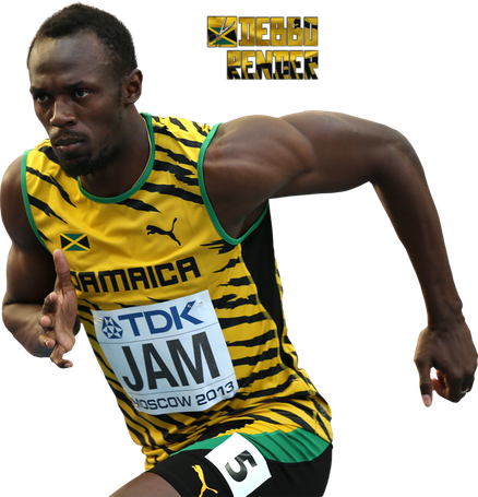 Usain Bolt Png Isolated File (maroon, black, white)