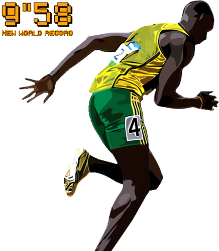 Usain Bolt Png Isolated Hd (black, green)