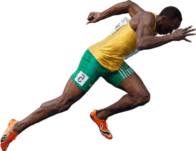 Usain Bolt Png Transparent (black)