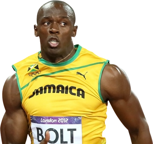 Usain Bolt Png (yellow, black, white)