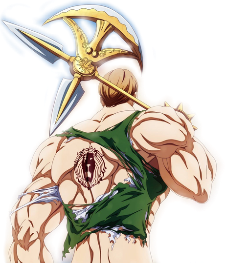 Escanor Png Image (white, beige, pink, black)