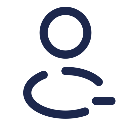 User Minus Rounded Free Png Icon (navy, black)