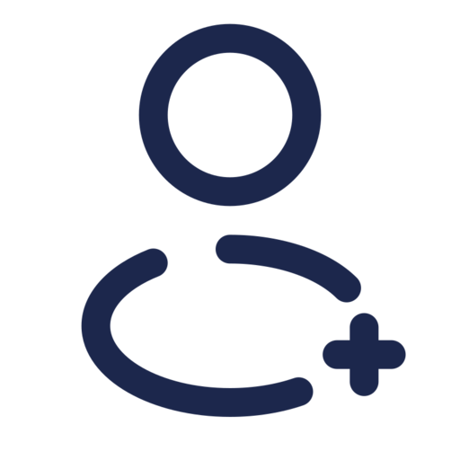 User Plus Rounded Free Png Icon Download (navy, black)