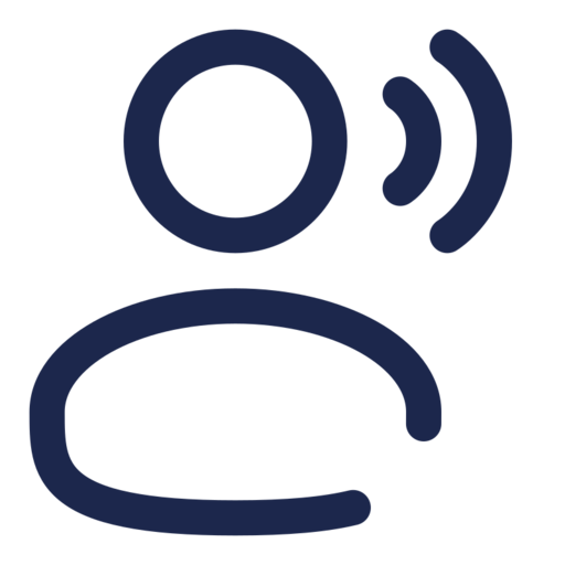 User Speak Free Png Icon (navy, black)