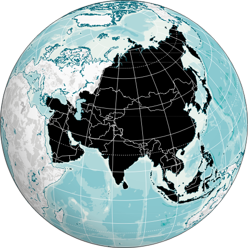 Asia Globe Png (black, white, silver)