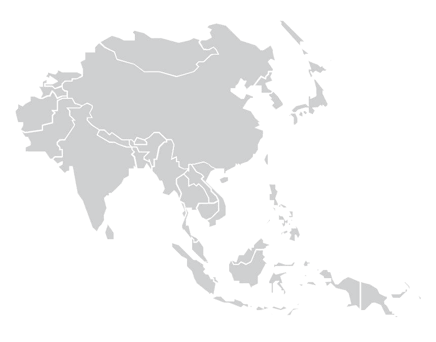 Asia Map (white, silver)