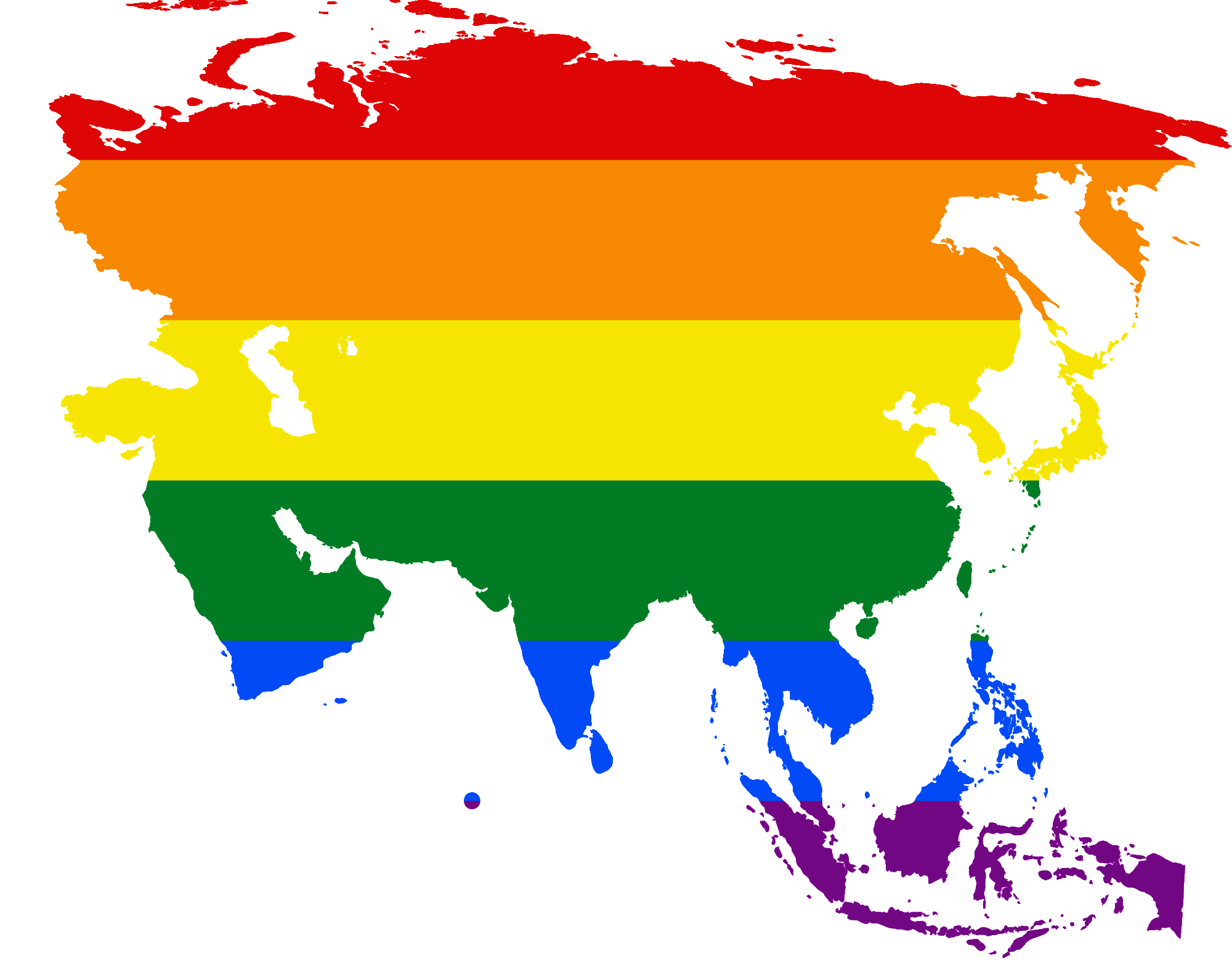 Asia Map Png Pic (black, gold, red, green, orange)