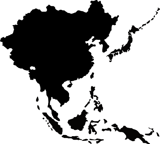 Asia Map Png Picture (black)