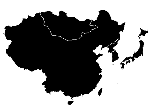 Asia Map Png Transparent (black, gray, indigo)