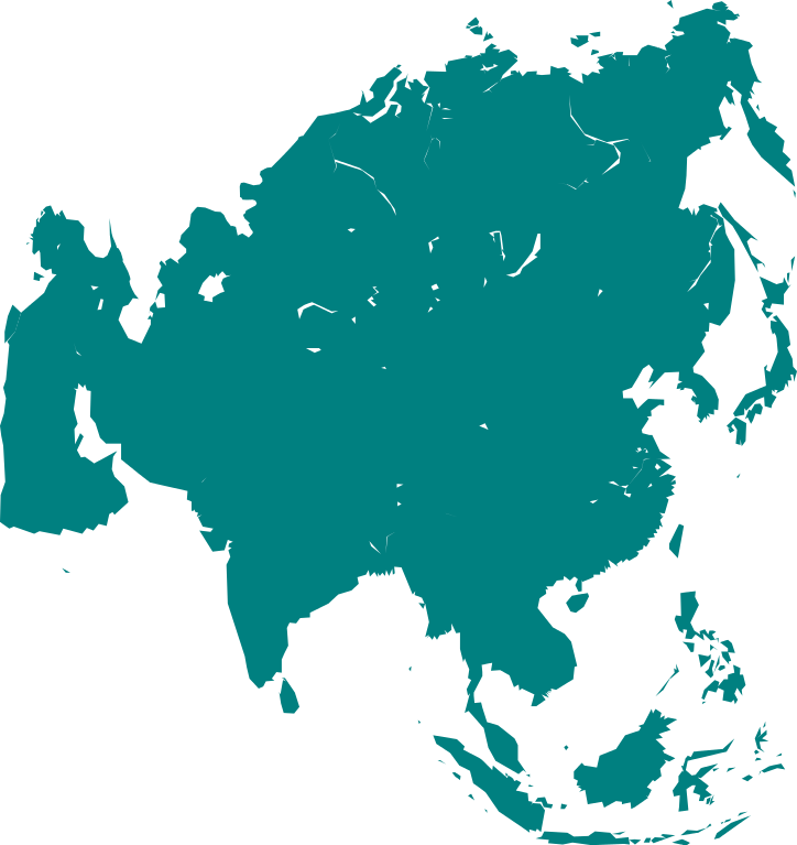 Asia Map Png (black, teal)