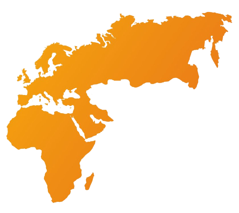 Asia (orange, white)