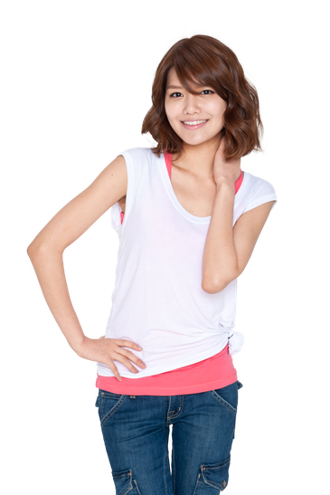 Asian Women Png Transparent Picture (white, lavender, black)