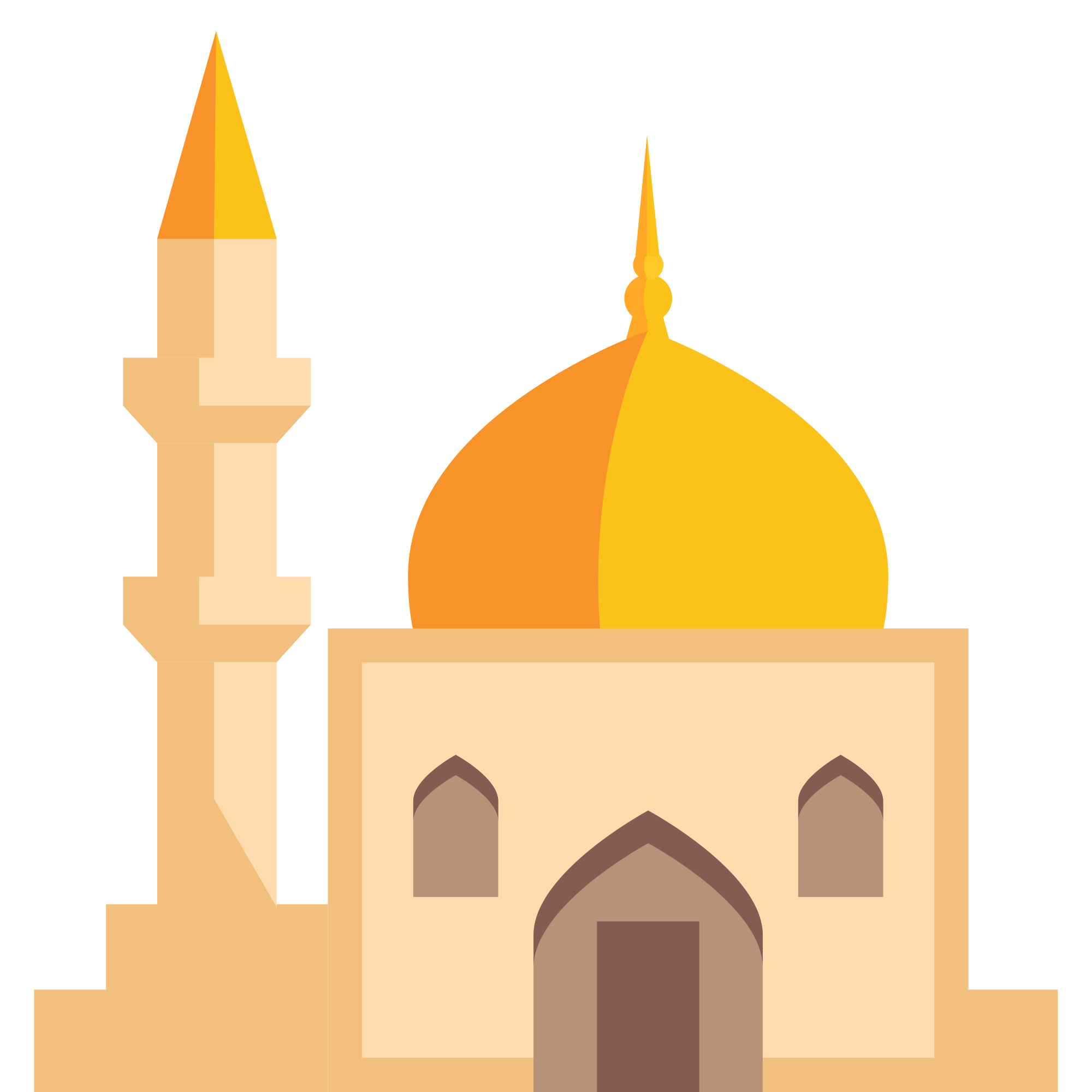 Islam Mosque Png Pic (gold, orange, black, salmon, pink)