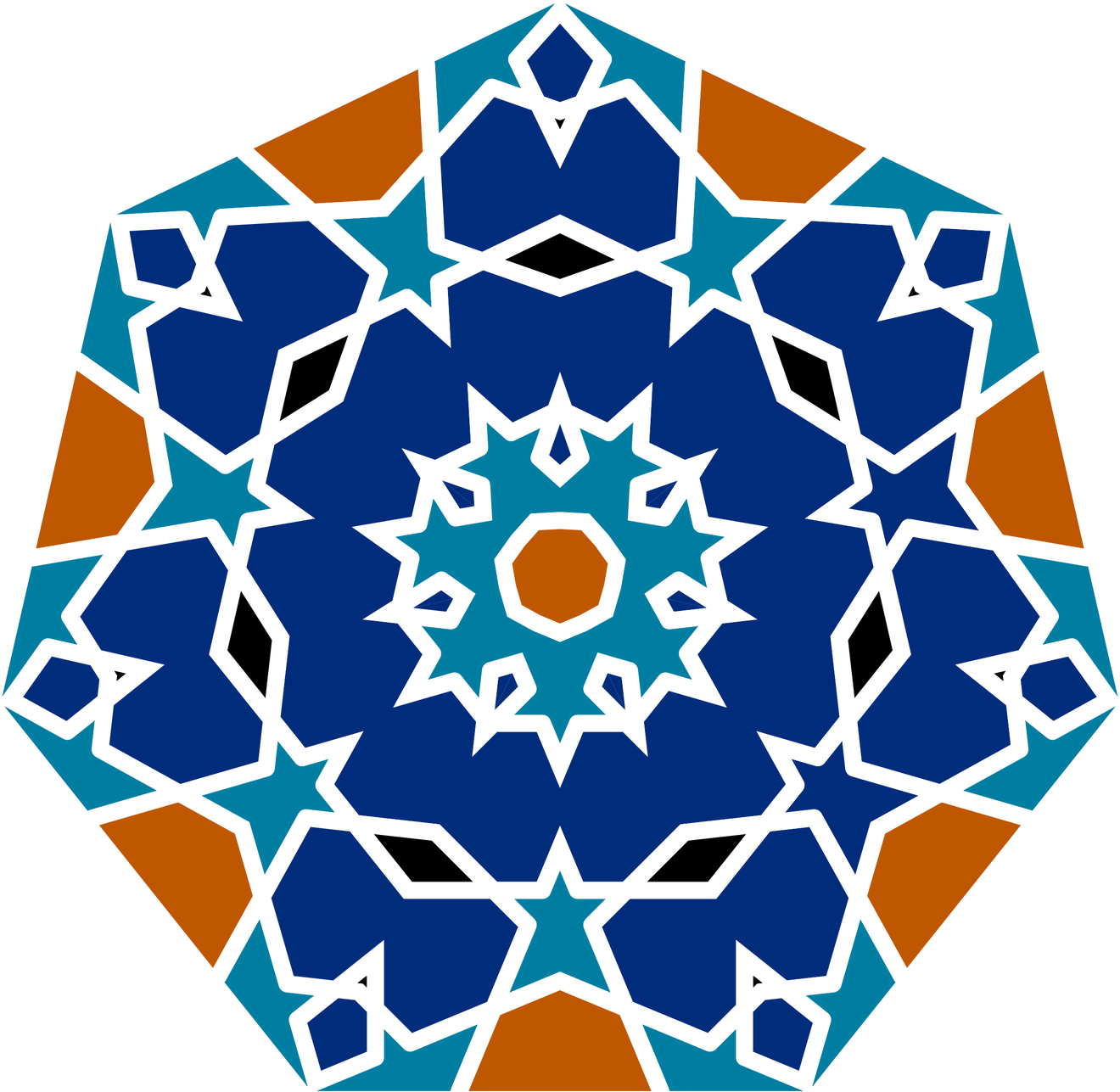 Islamic Art Png Photo (chocolate, navy, black, white, teal)