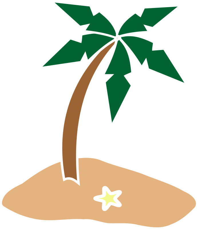 Island Png Image (green, chocolate, black, salmon)