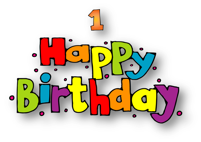 1St Birthday Download Png Image (black, gray, red, yellow)