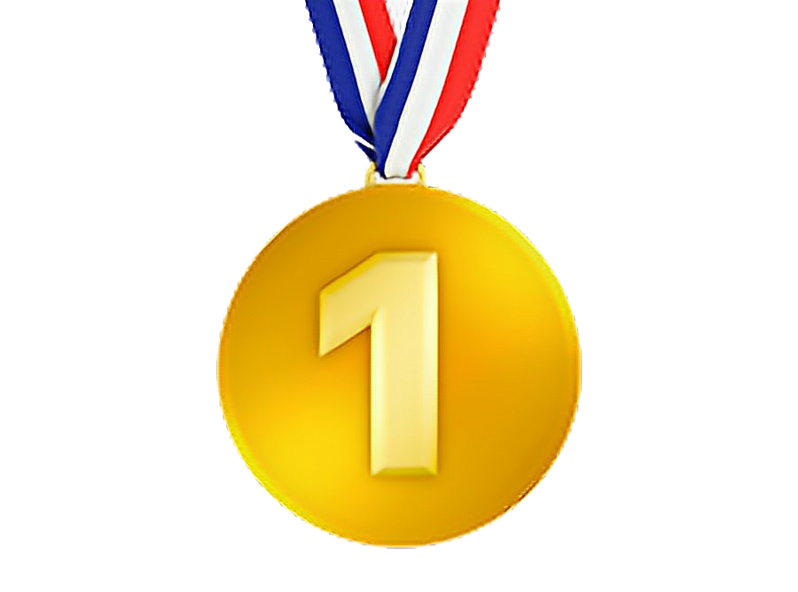 1St Place Ribbon Transparent Png (white, orange, gold)