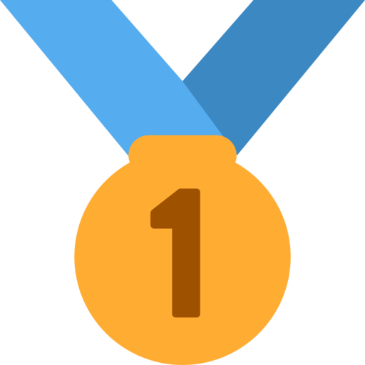 1St Place Medal Free Png Icon (olive, teal, silver, black, orange)