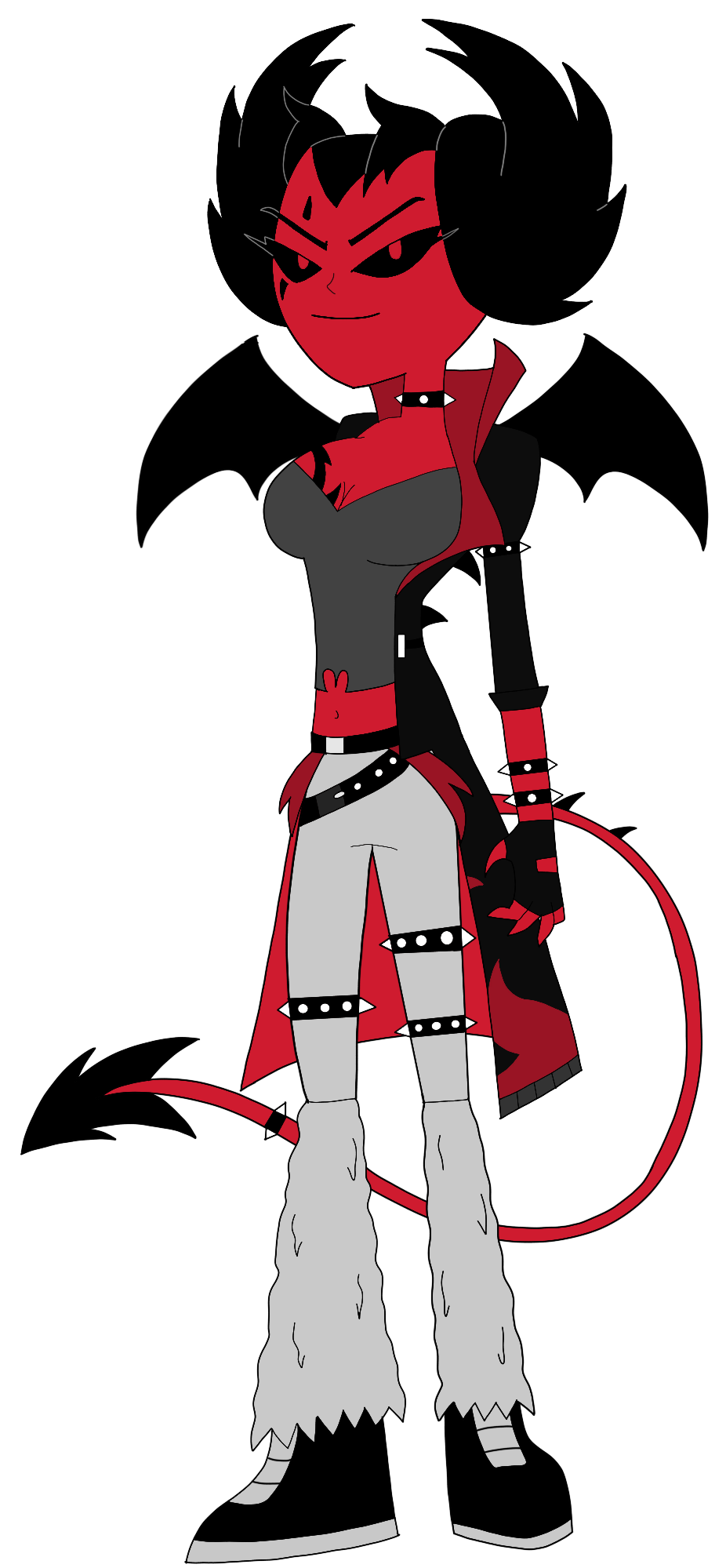 Astaroth Demon Png Pic (indigo, black, red, silver)