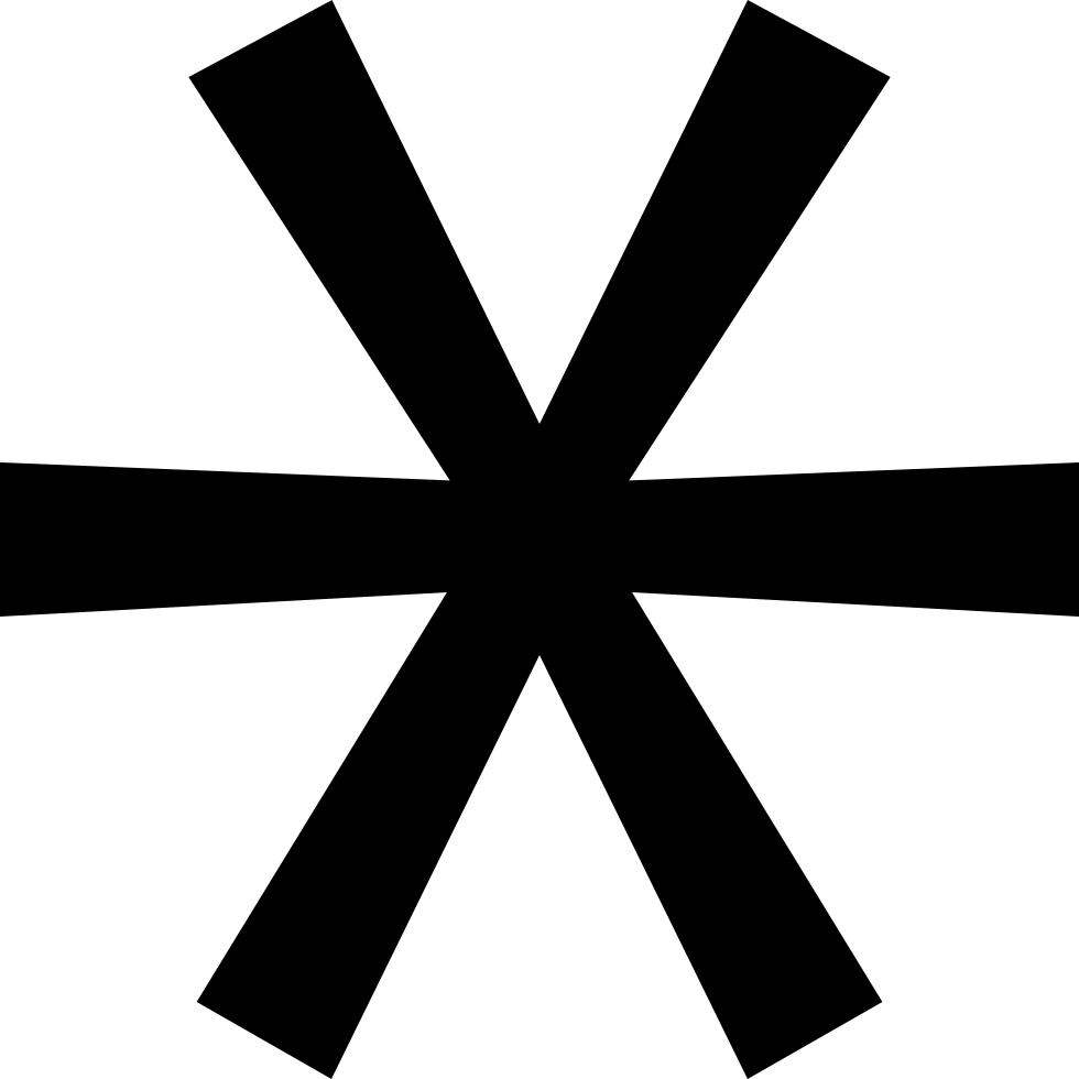 Asterisk Download Png Image (white, black)