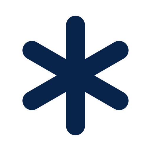 Asterisk Free Png Icon Download (navy, black)