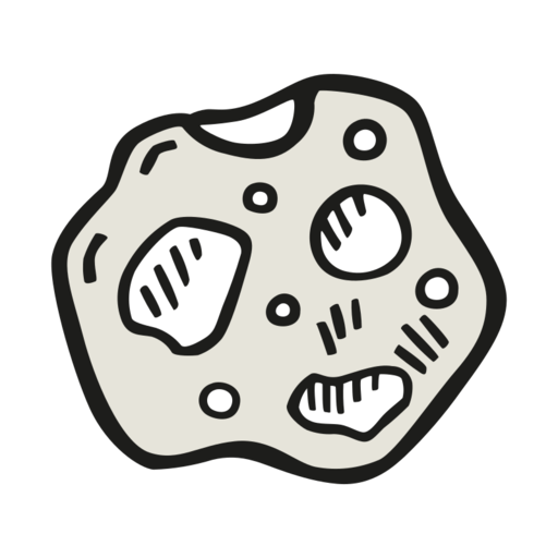 Asteroid 2 Free Png Icon (white, beige, black)