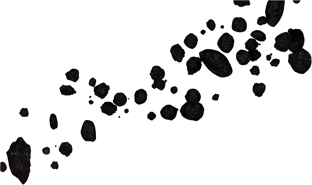 Asteroid Meteor Png File (black)