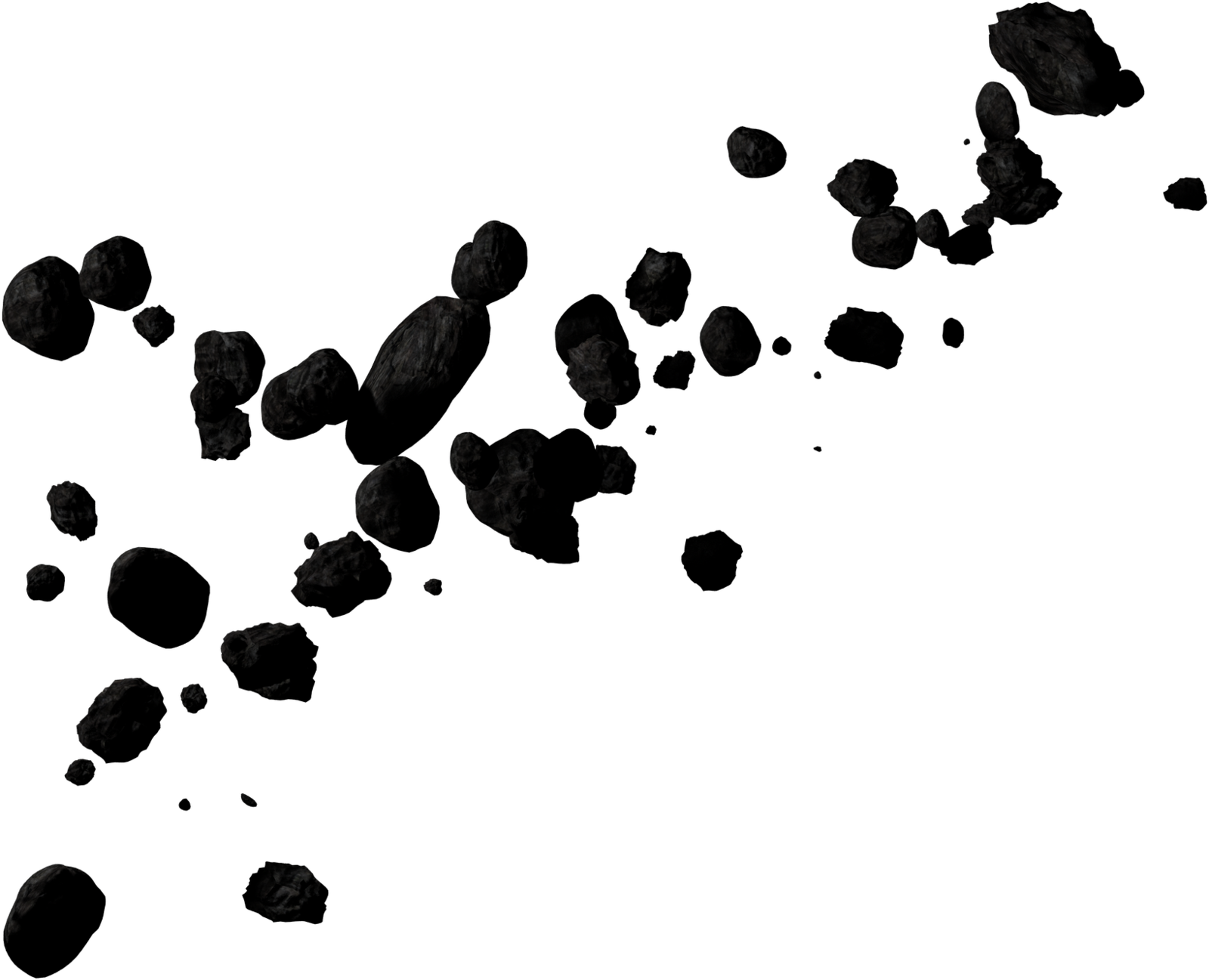 Asteroid Meteor Png Photo (black)