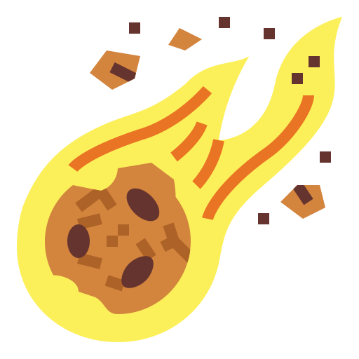 Asteroid Png (chocolate, black, maroon, yellow)