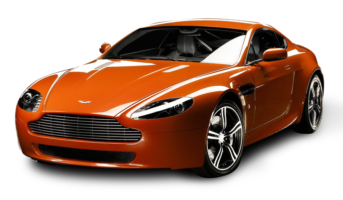 Aston Martin V8 Vantage Png File (white, black)