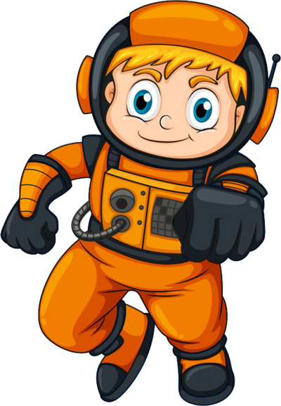 Astronaut Cartoon Png Free Download (indigo, black, pink, orange, chocolate)