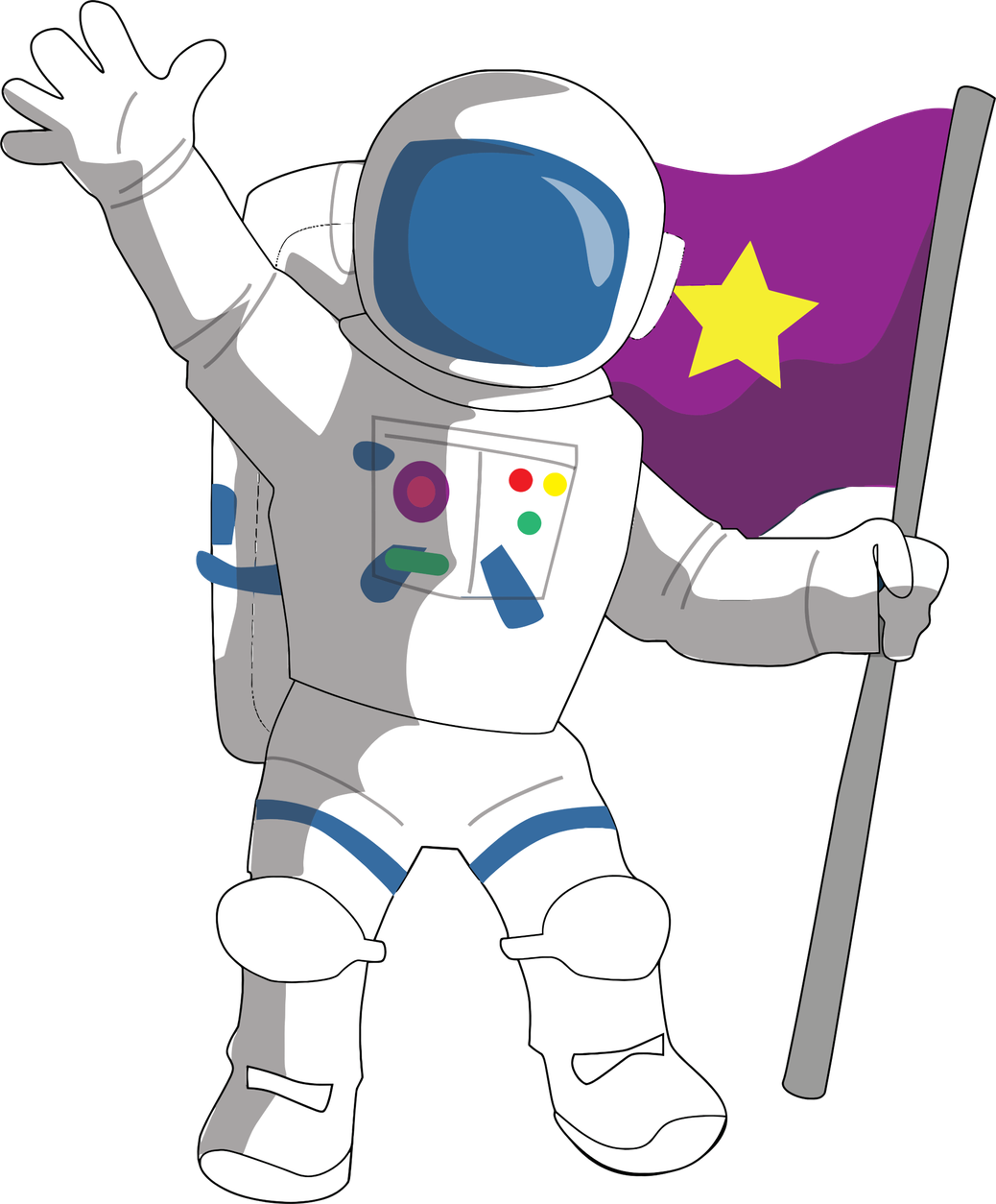 Astronaut Cartoon Png Isolated Photo (teal, white, purple, black, silver)