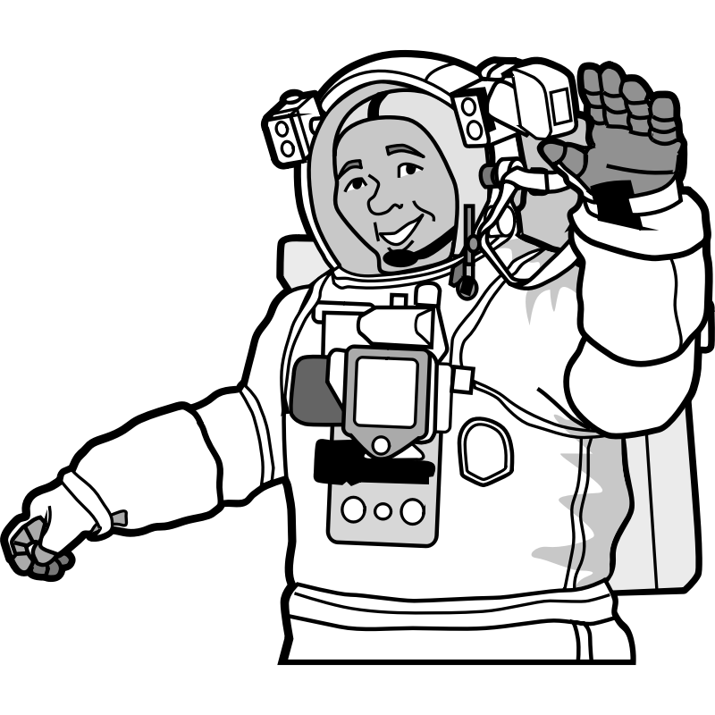 Astronaut Cartoon Png Isolated Pic (indigo, white, black, silver, lavender)