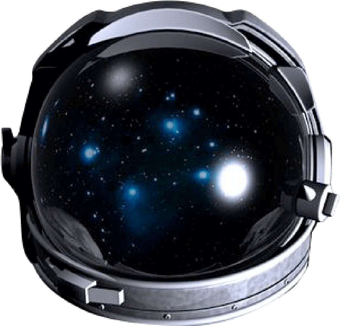 Astronaut Helmet Png File (black)