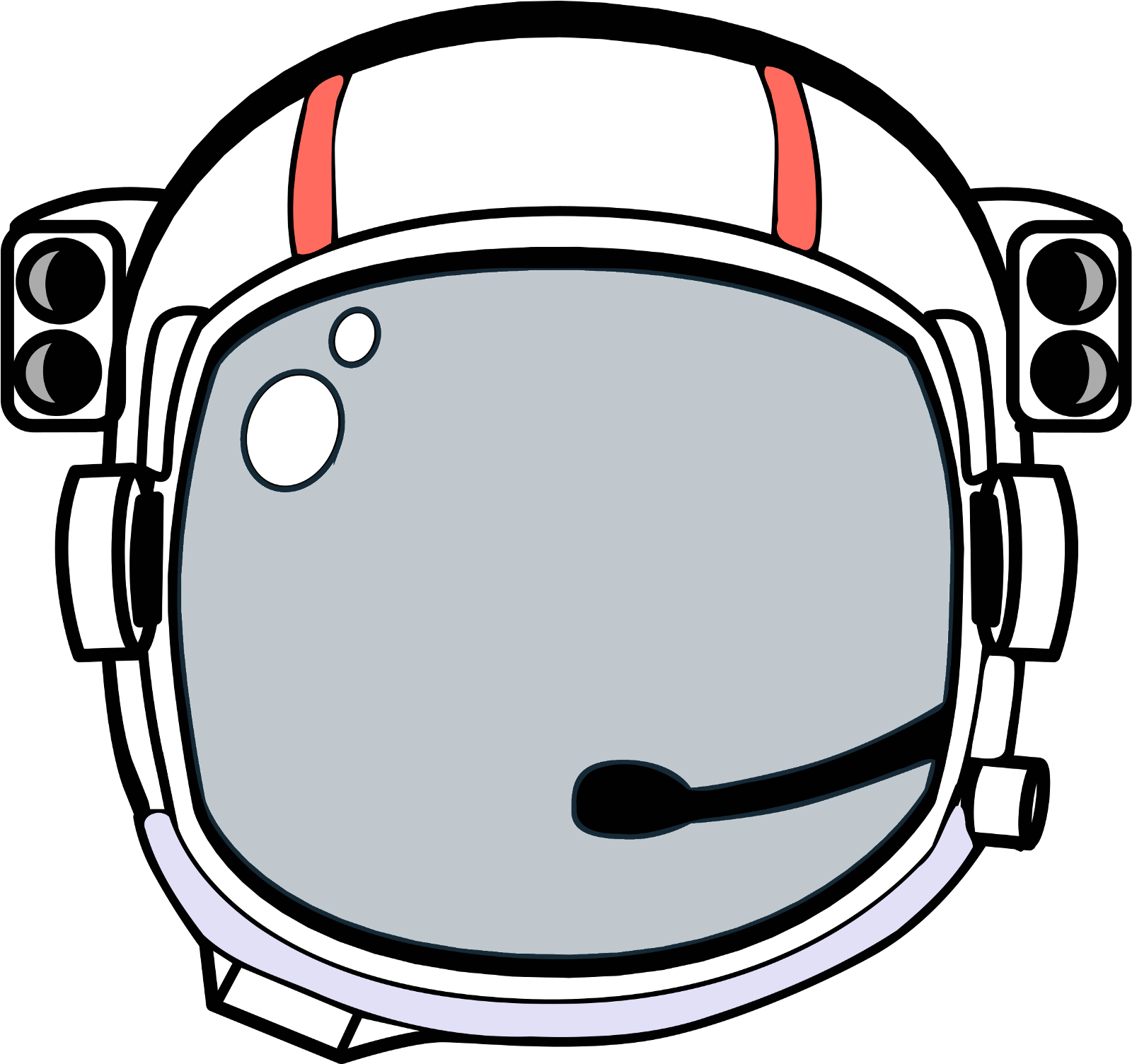 Astronaut Helmet Png Pic (black, lavender, white)