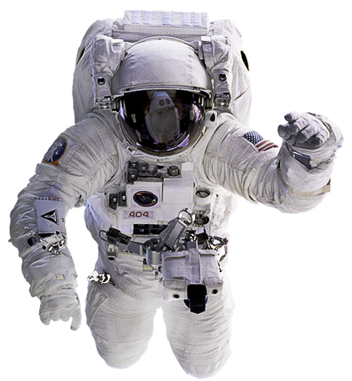 Astronaut Space Png File (black, lavender, white, silver)