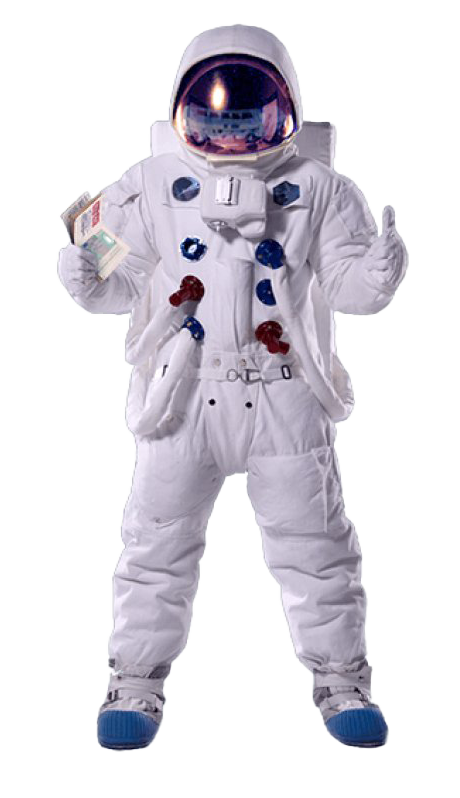 Astronaut Space Png Image (white, silver)