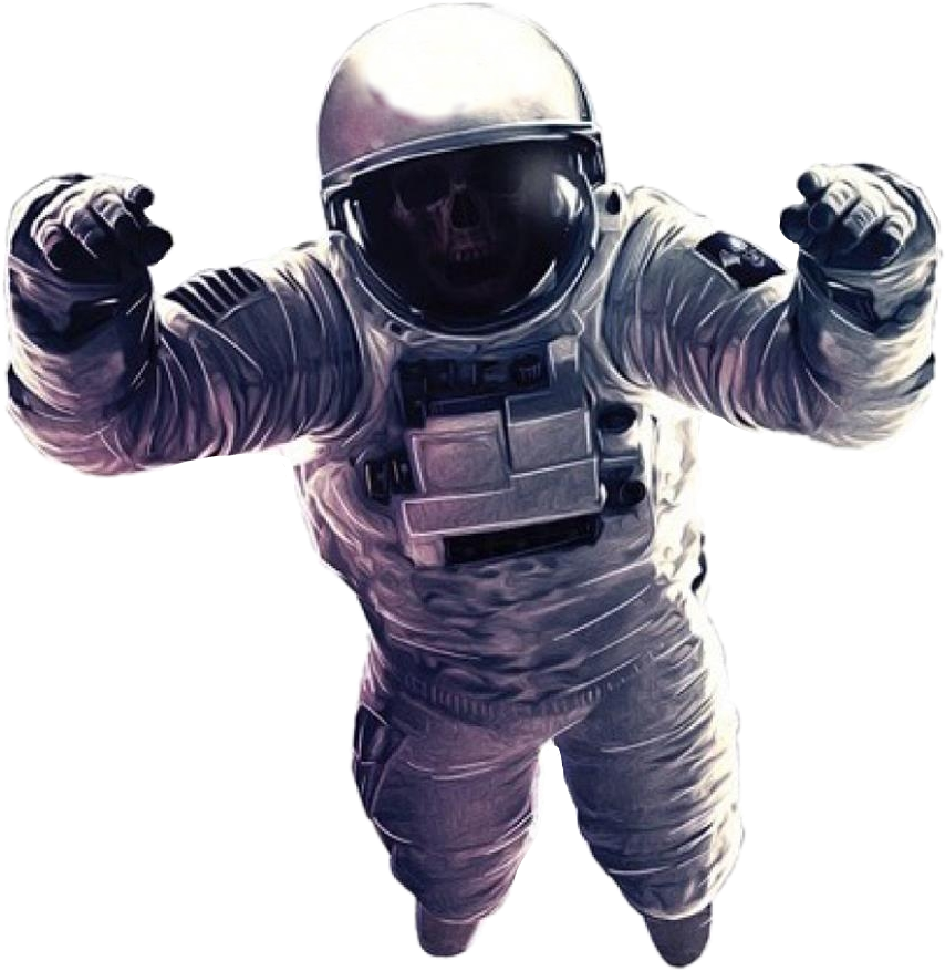 Astronaut Space Png Images (black, white)