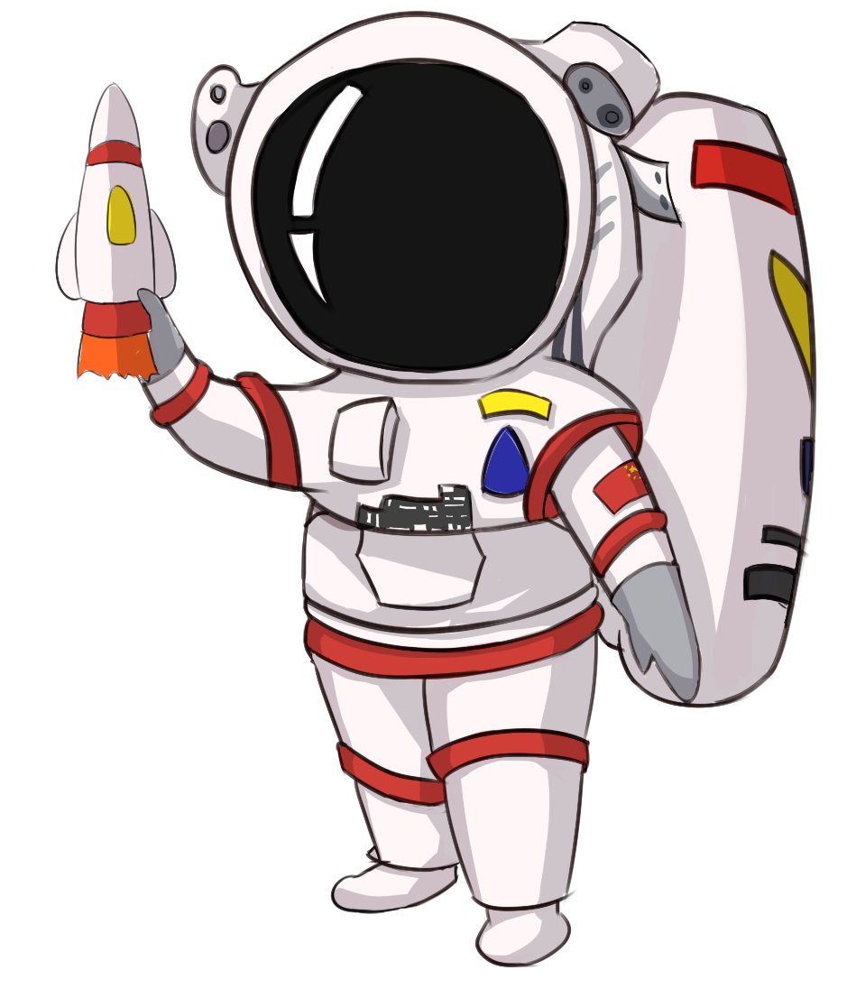 Astronaut Vector Png Clipart (black, white, silver)