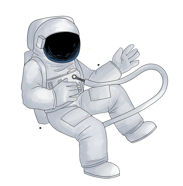 Astronaut Vector Png Picture (black, lavender, silver)