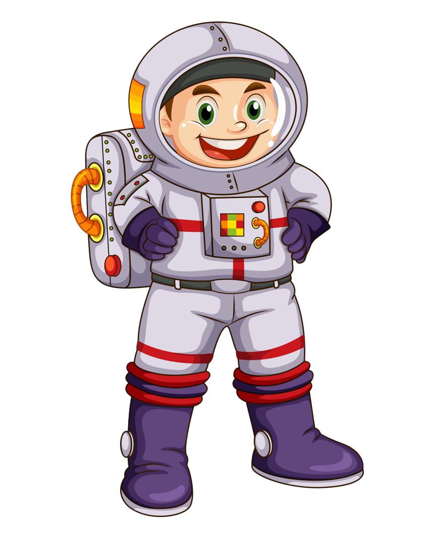 Astronaut Vector (gray, lavender, white, silver)