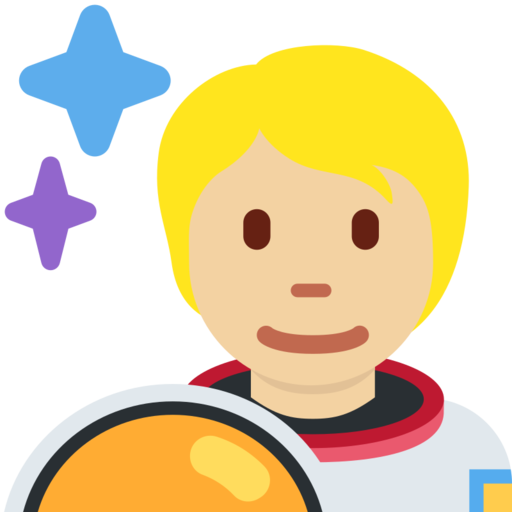 Astronaut Medium Light Skin Tone Free Transparent Png Icon Download (pink, lavender, black, gold, orange)