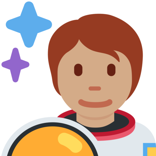 Astronaut Medium Skin Tone Free Png Icon (maroon, lavender, salmon, black, orange)