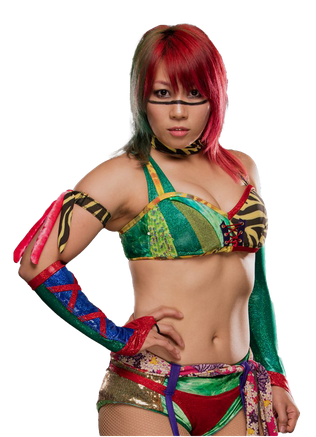 Asuka Wrestler Png Image (salmon, black)