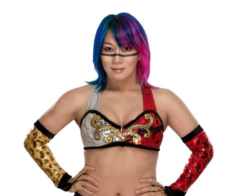 Asuka Wrestler Transparent Background (salmon, black)