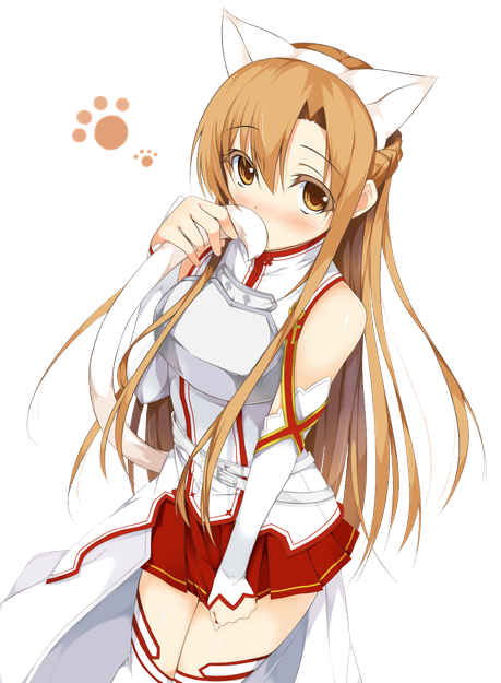 Asuna Png File (white, black, silver, beige, lavender)