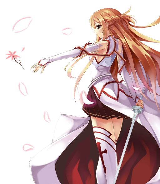 Asuna Png Free Download (white, maroon, black, silver)