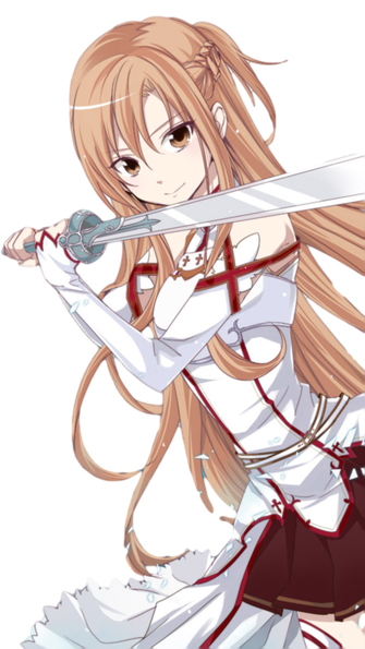 Asuna Png Pic (white, black, beige, maroon, lavender)