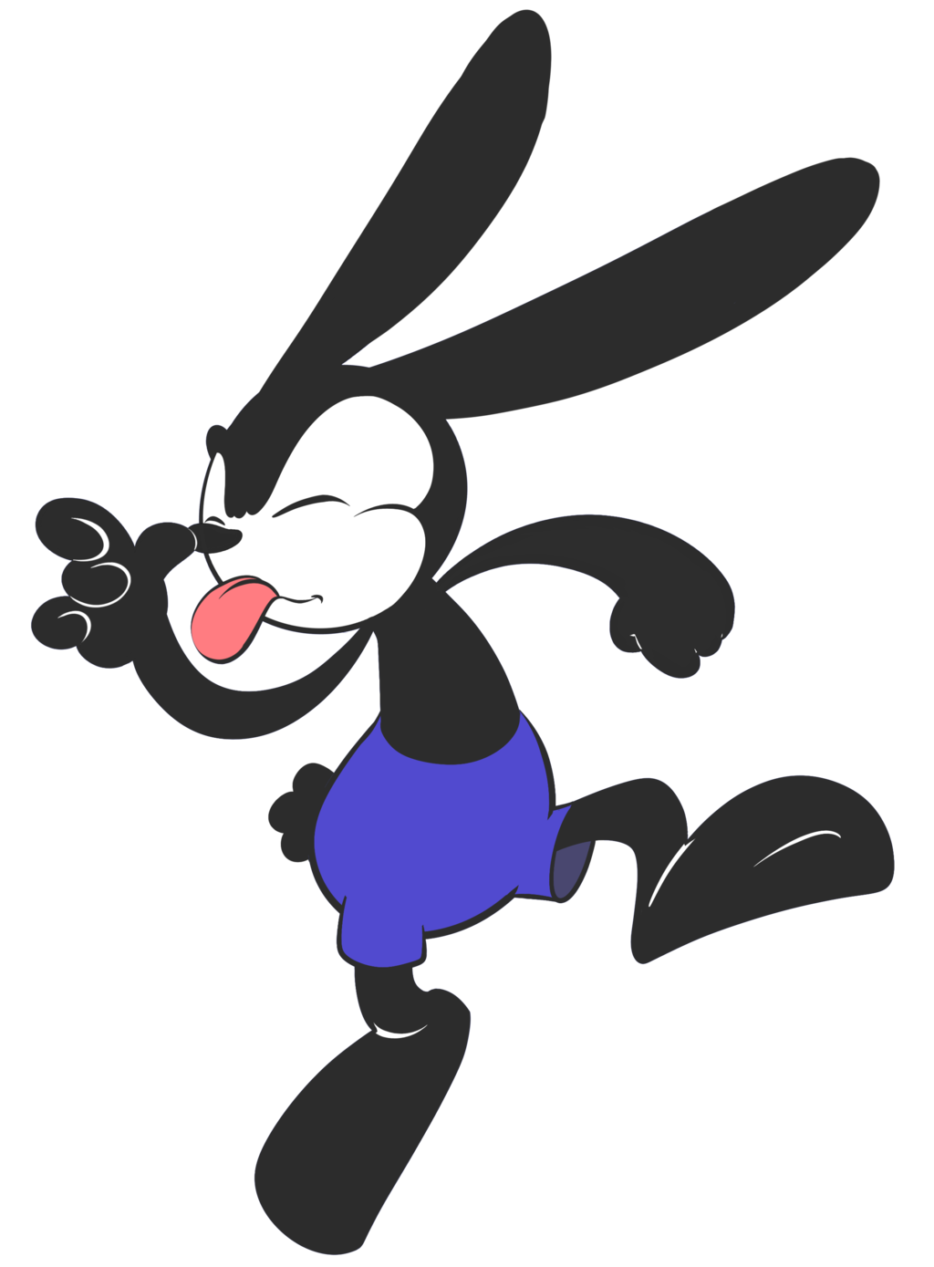 Oswald The Lucky Rabbit Png Clipart (white, gray, black)